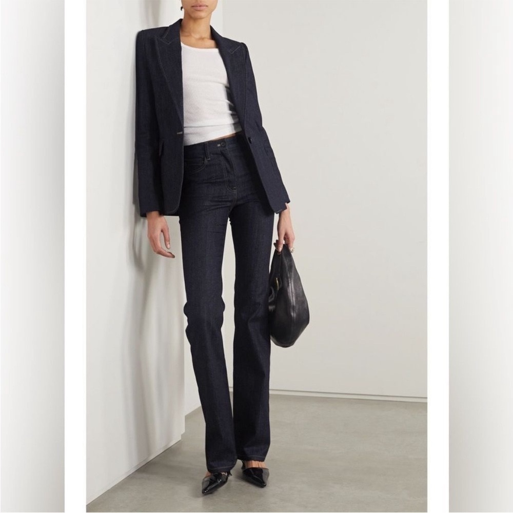 Nili Lotan Blue Denim Blazer Sz 4